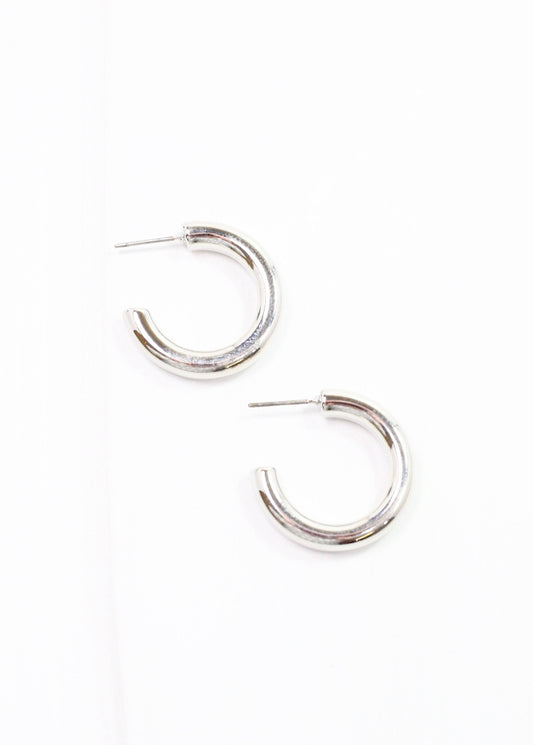 Imelda Hoop Earring, Silver