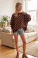 Chocolate & Polka Dot Scuba Pullover