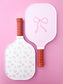 Pink Bow Floral Pickleball Paddle