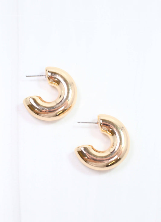 Thorson Hoop Earring, Shiny Gold