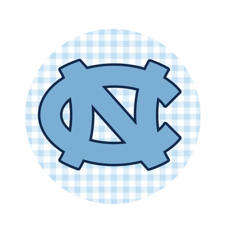 UNC - Logo Blue Gingham