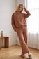Taupe & Rose Striped Lounge Set!