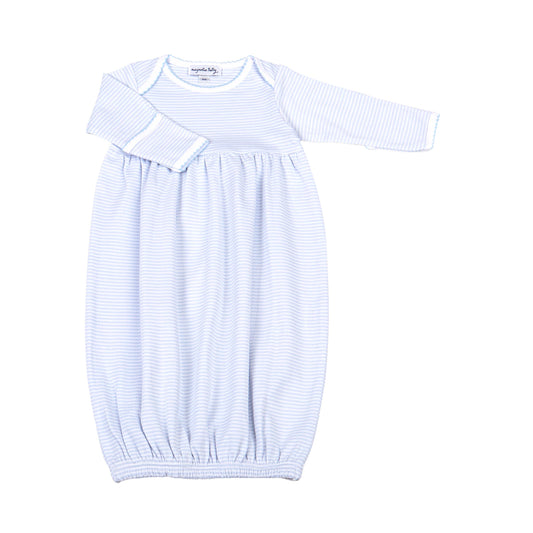 Mini Stripes Gown, Baby Blue