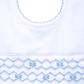Jacob Smocked Bib - Light Blue