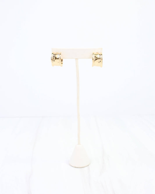 Port Gibson Hammered Hoop Earring, Gold