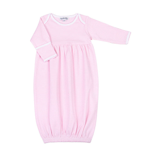 Mini Stripes Gown, Baby Pink