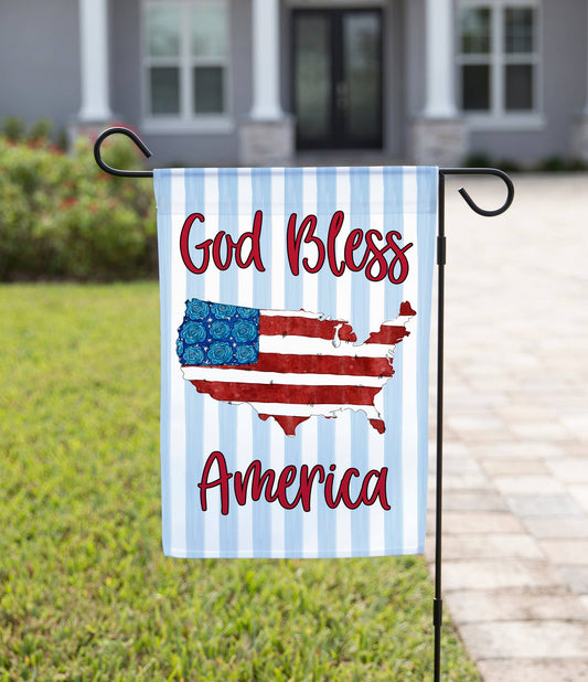 God Bless America Garden Flag