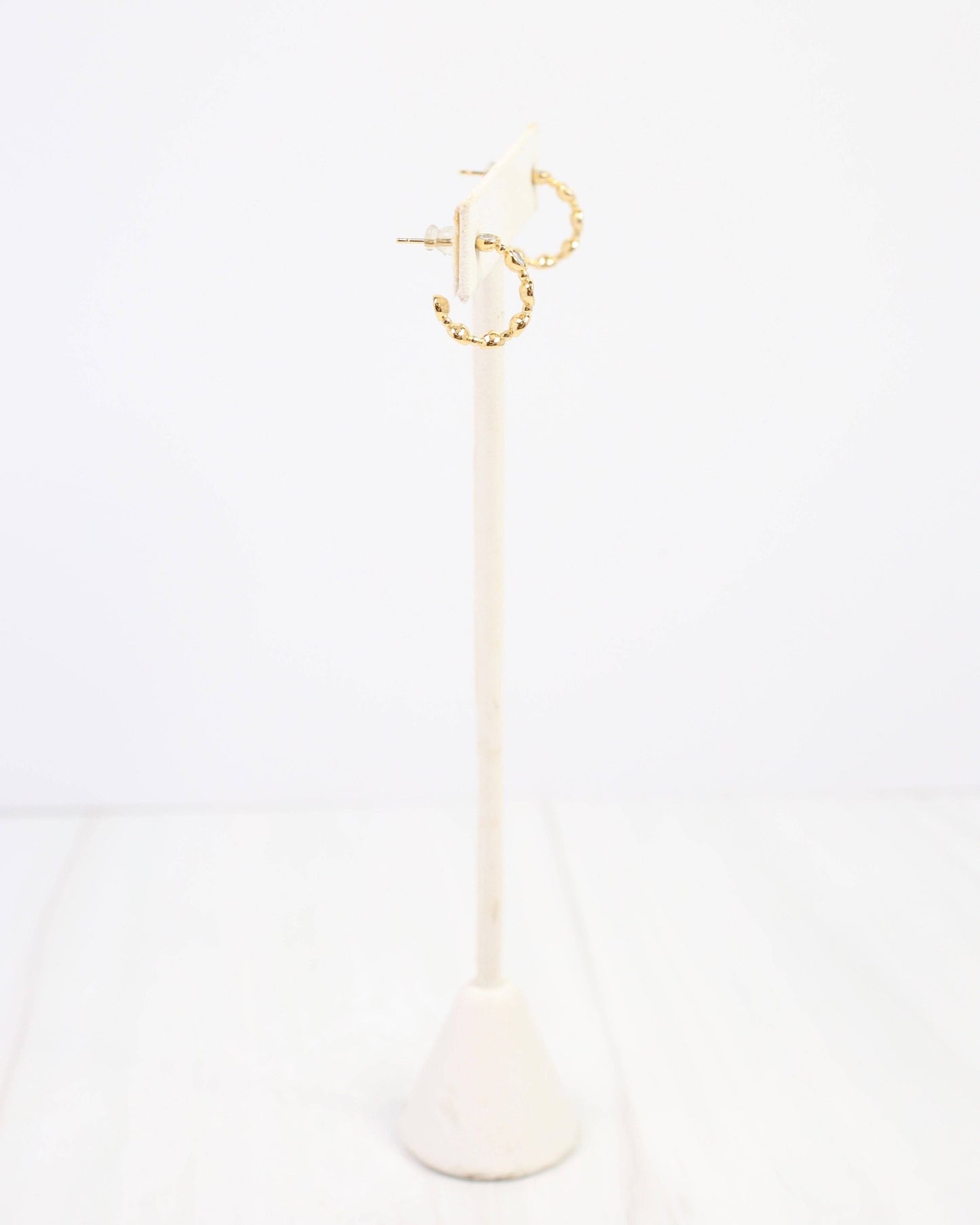 Missoula CZ Lined Hoop Earring WR Gold