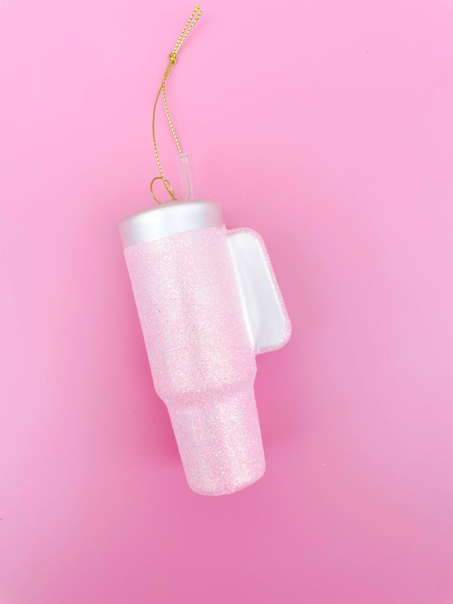 Pink Glitter Tumbler Ornament