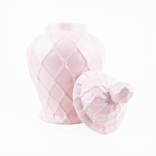 Pink Textured Ginger Jar, Large