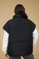 Oversized Snap Button Vest- PLUS, Black